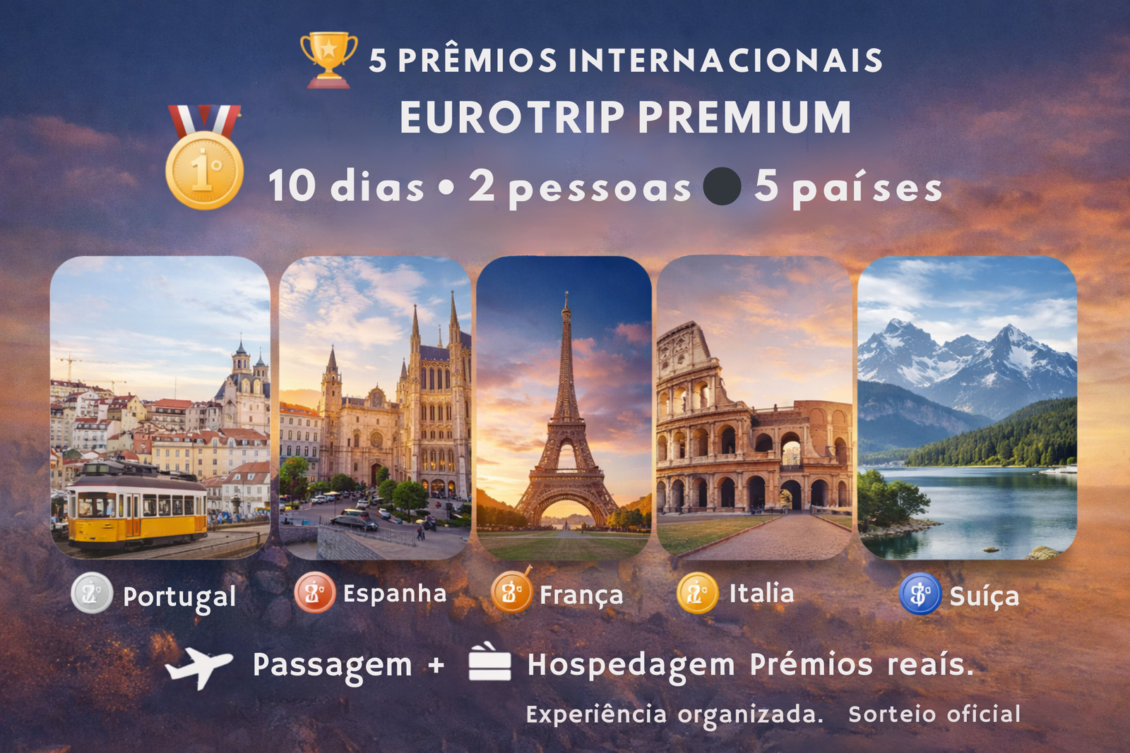 🏆 5 PRÊMIOS INTERNACIONAIS - EUROPA DOS SONHOS